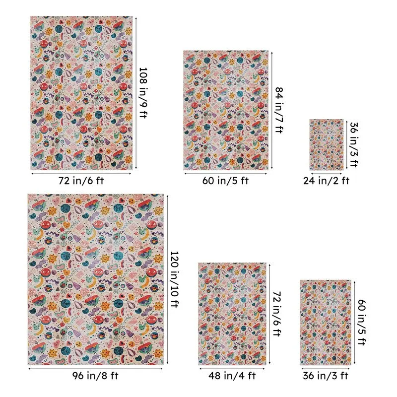 Galaxy Glow Kids Polyester Anti-Skid Carpet - Multicolor media 13
