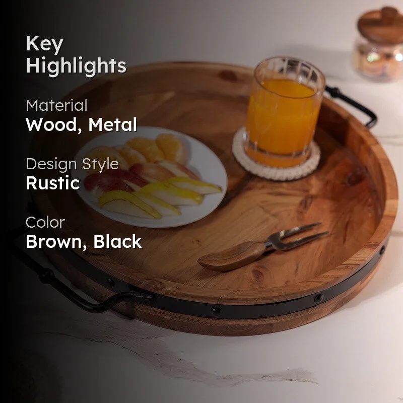 IronGrip Wood Serving Tray media 2