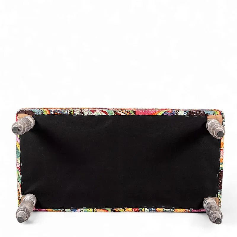 Dervon Sheesham Wooden Bench with Stools (Multicolor) - Three Piece Set media 5