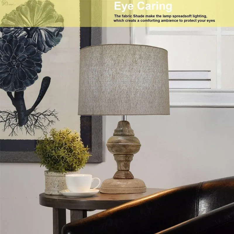MonoAura Wooden Table Lamp - Beige media 6