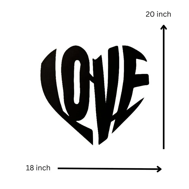 Love Heart Black Iron Wall Accent media 5