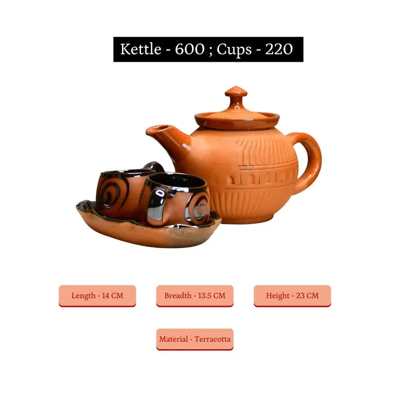 Tranquil Sip Terracotta Tea Set & Tea Pots - Four Piece Set media 9