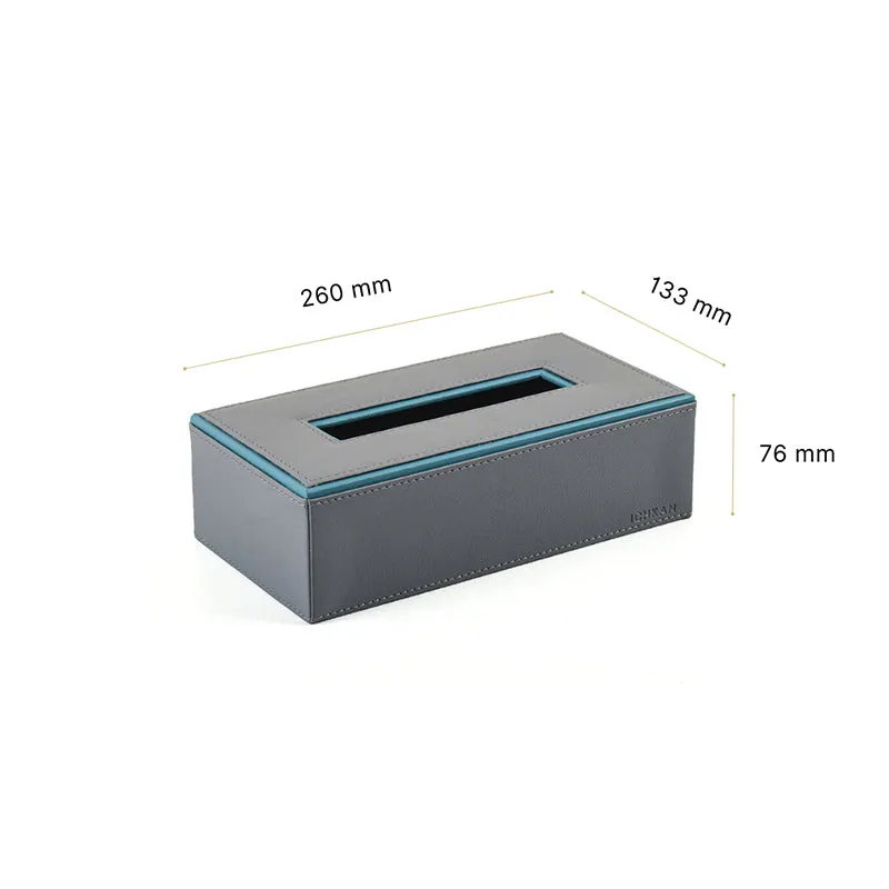 Tisca Edge Faux Leather Tissue Box - Grey media 9