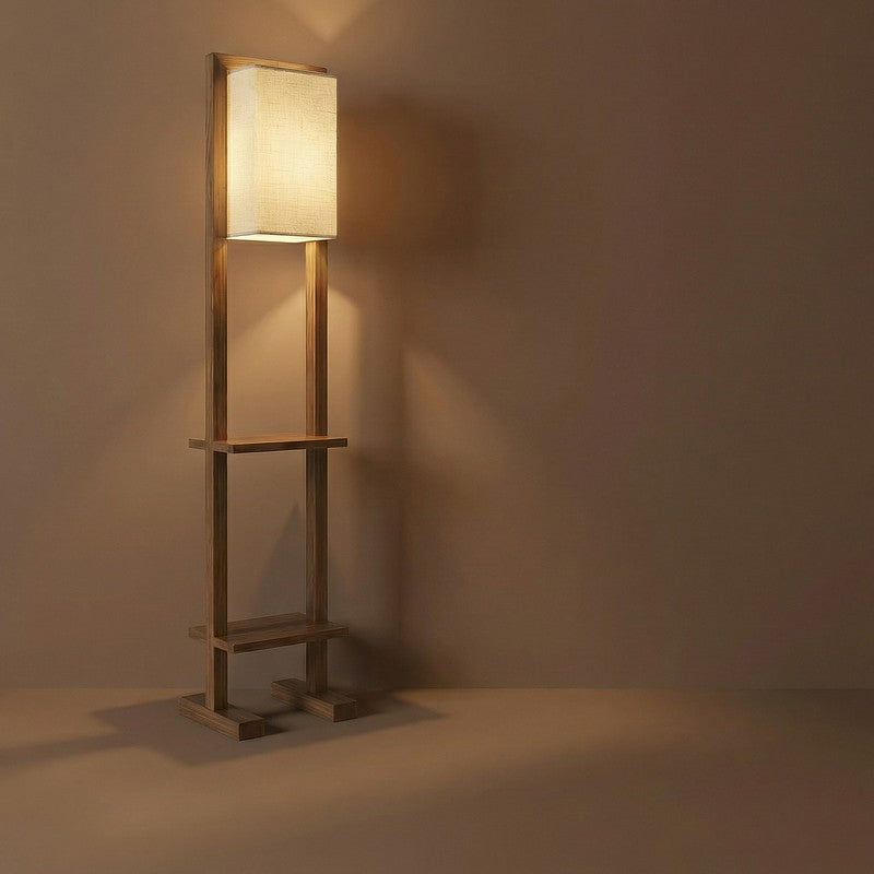 Boreal Wooden Floor Lamp With Fabric Shade media 7