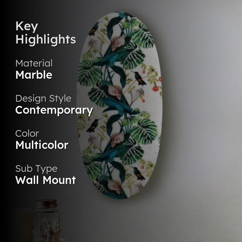 Bird From Heaven Printed Marble Wall Accent media 2