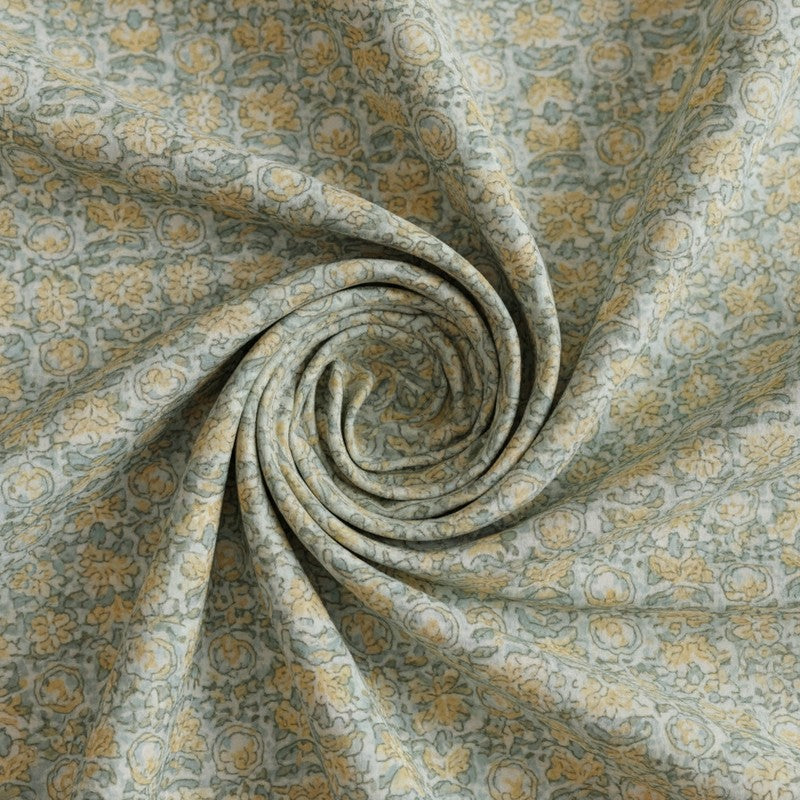 Madhur Cotton Bedsheet (Grey, Yellow) - 180 TC media 5