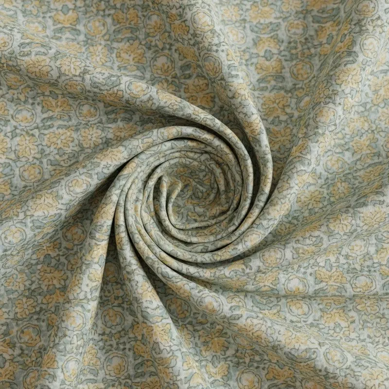 Madhur Cotton Bedsheet (Grey, Yellow) - 180 TC media 5
