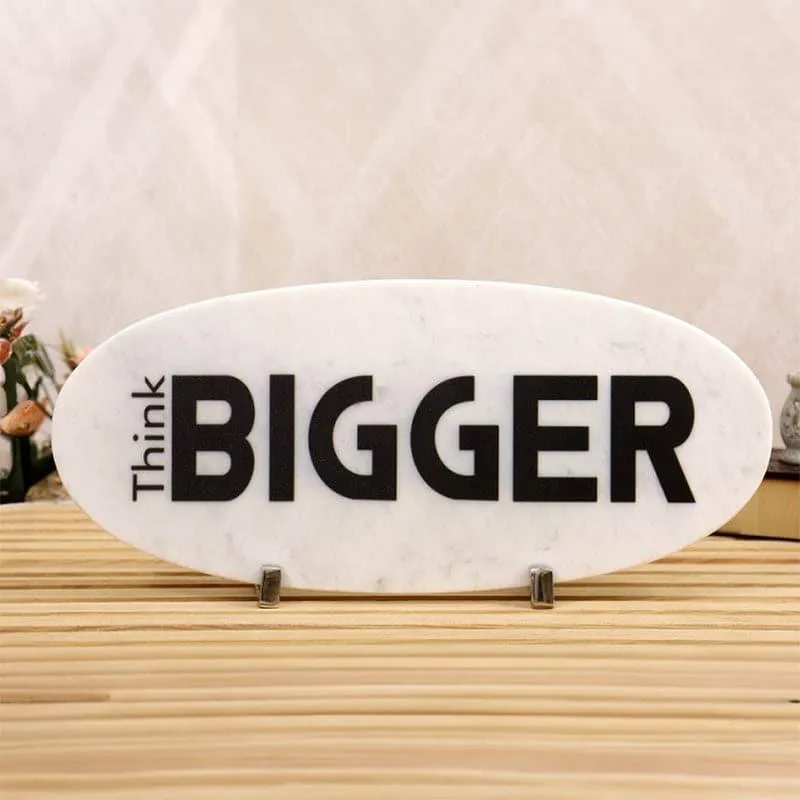 Think Bigger Printed Marble Showpiece media 1