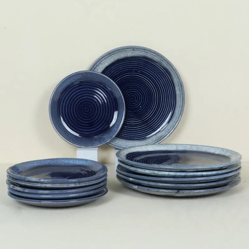 Seravelle Dinner Plate (Blue) - Set of Twelve media 3
