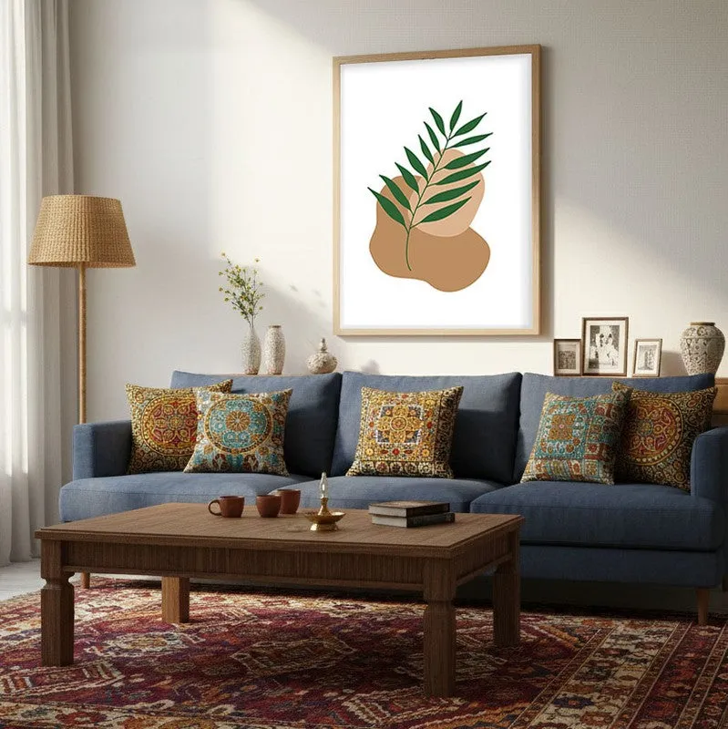 Clay Verve Canvas Wall Painting With Brown Frame media 6