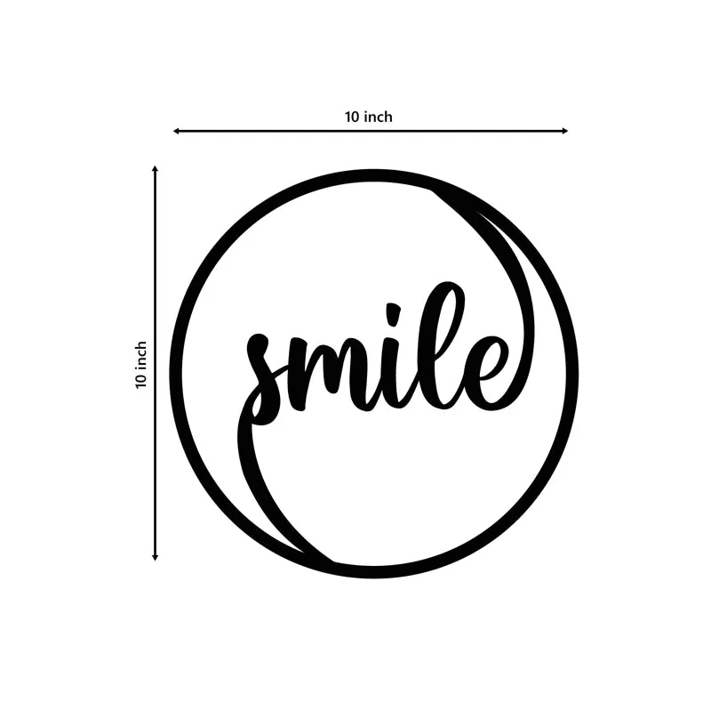 Smile Circle MDF & Wooden Wall Accent media 6