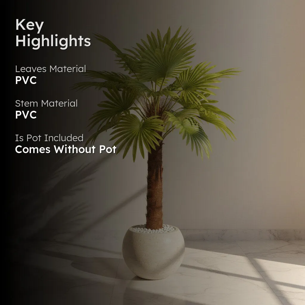 Artificial Fan Palm Plant Without Pot - 4 Feet media 2