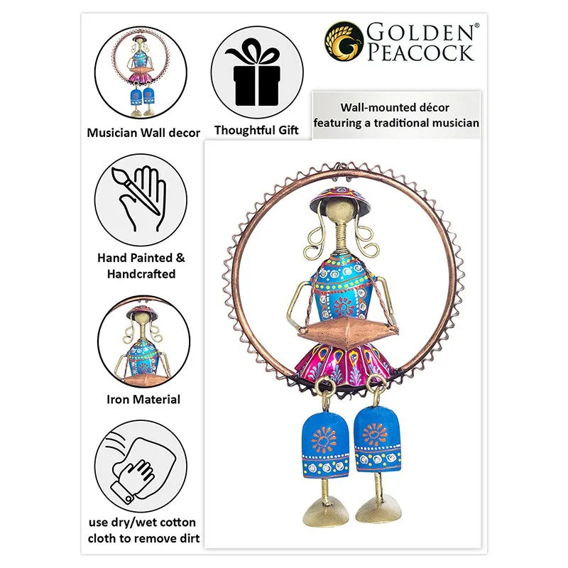 Doll Dhol Handcrafted Metal Wall Accent media 3