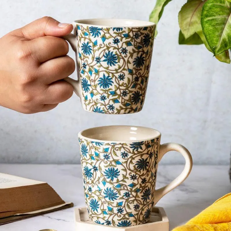 Jahanara Ceramic Coffee Mug (270 mL Each) - Set of Two media 4