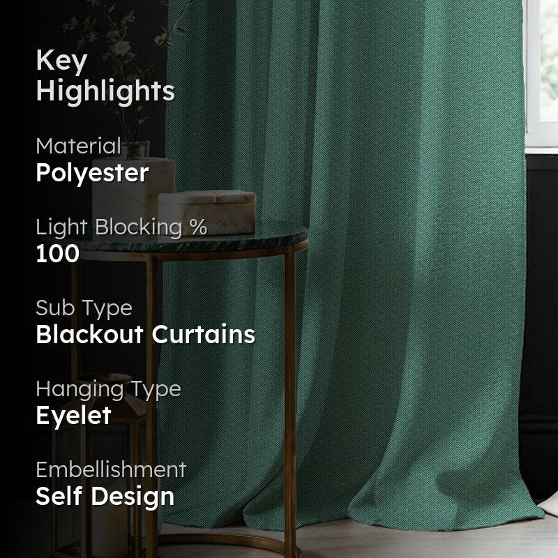 Urban Space Drift Blackout Curtain (Sage Green) - Set Of Two media 2