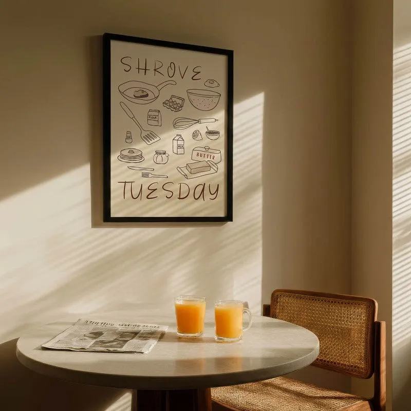 Shrove Tuesday Archival Canvas Wall Art - Black media 5