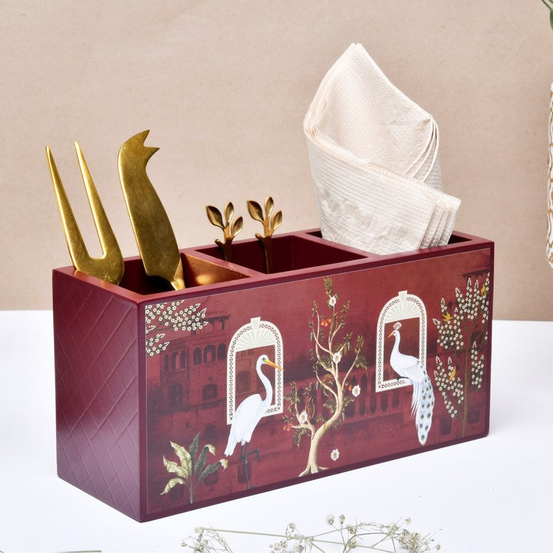 Assorted Designer Wooden Cutlery Stand