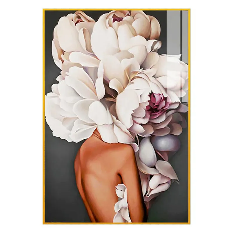Garden Coronet Floral Canvas Wall Art With Frame - Gold media 3