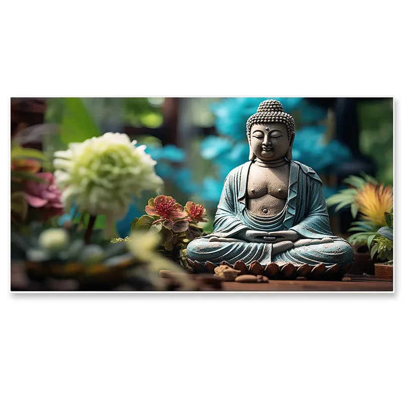 Buddha In Garden Canvas Wall Painting media 5