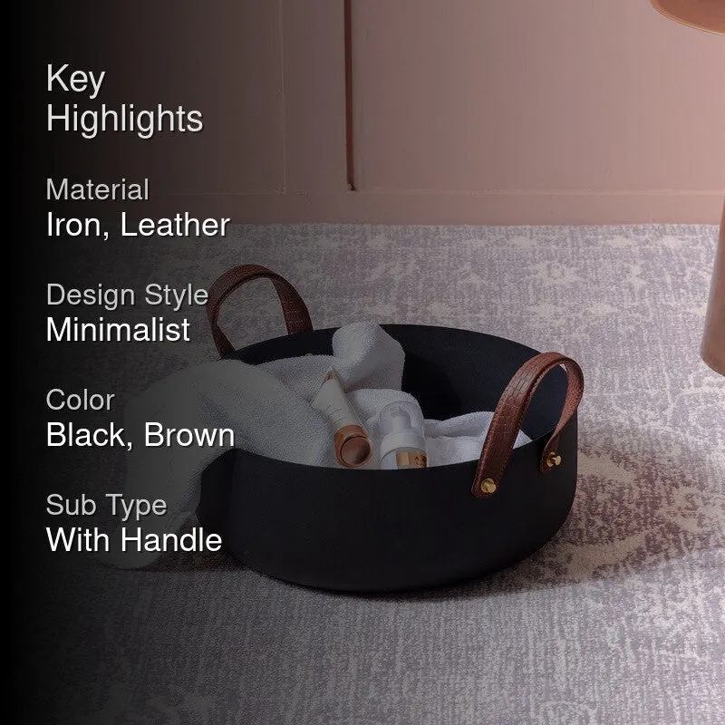 Bolgara (Iron, Leather) Basket media 2