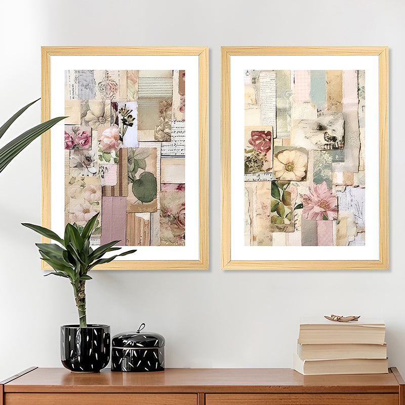 Muted Flora Wall Art With Frame - Set Of Two media 5
