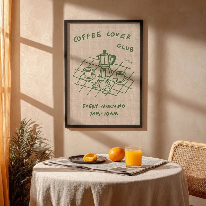 The Coffee Club Archival Canvas Wall Art - Black media 4