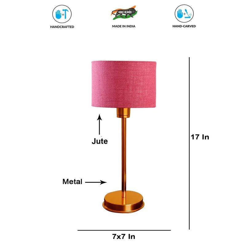 Kavira Velm Metal Table Lamp - Pink media 8