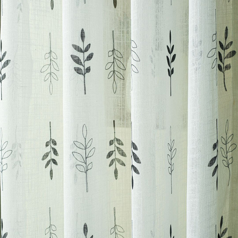 Elarie Linen Texture Sheer Curtain - Set Of Two media 10