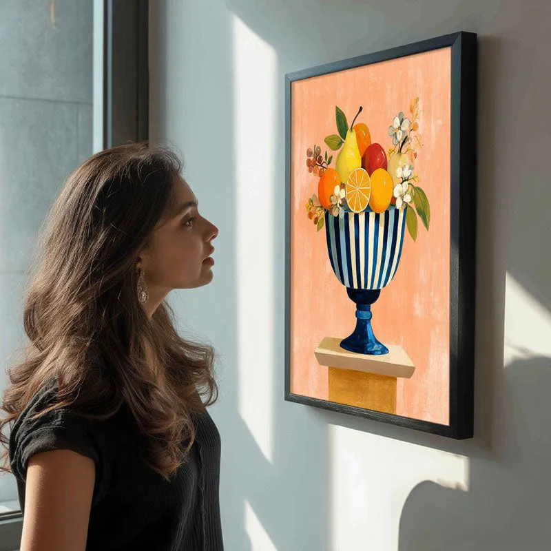 Mediterranean Canvas Wall Painting - Black Frame media 5