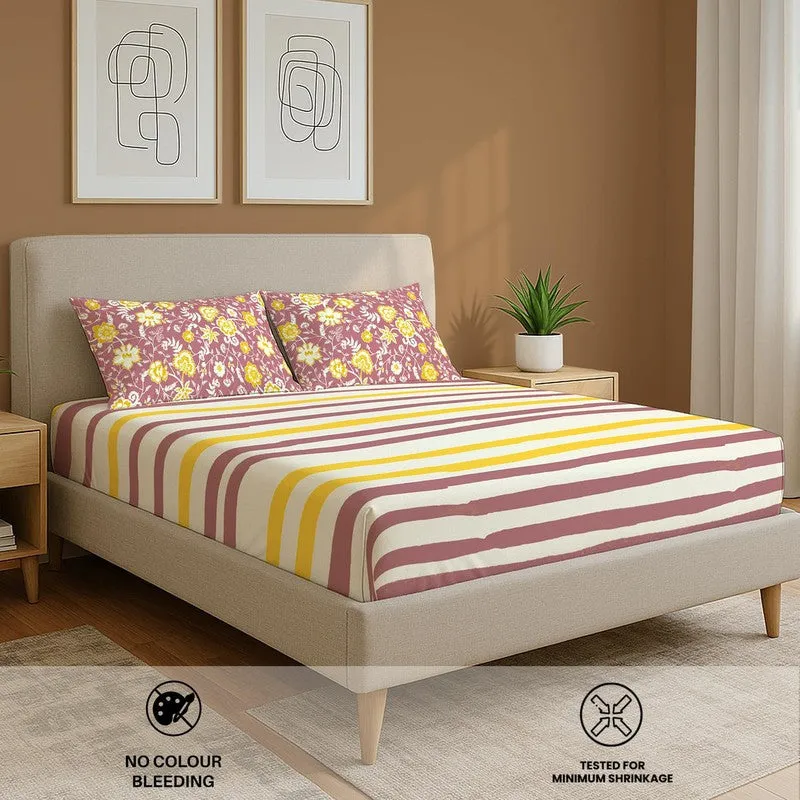 Urban Space Minimal Luxe Cotton Bedsheet - 144 TC media 5