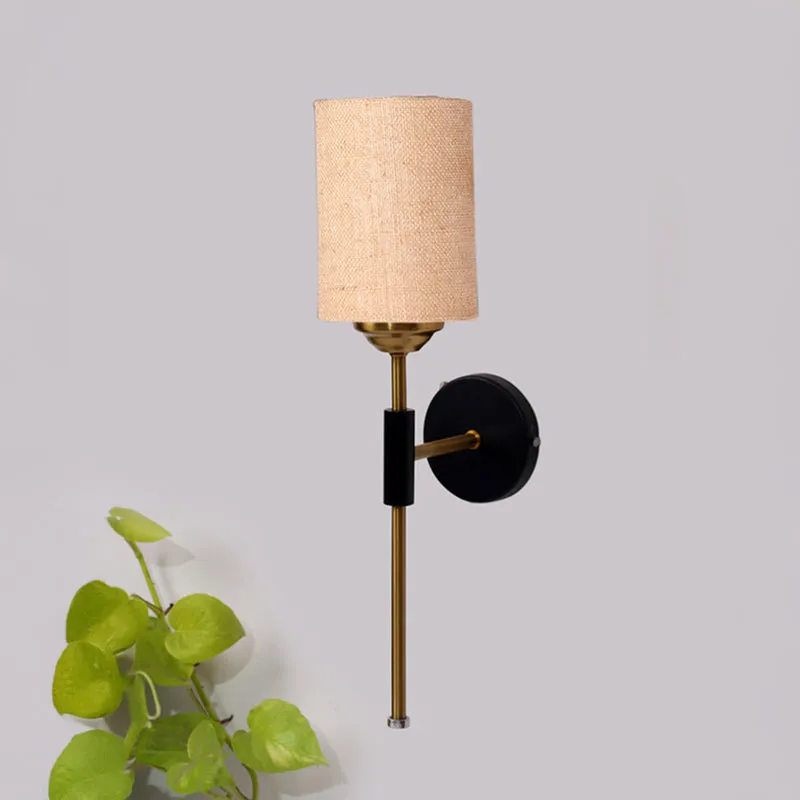 Beryll Cylindrical Jute Wall Lamp - Beige media 3