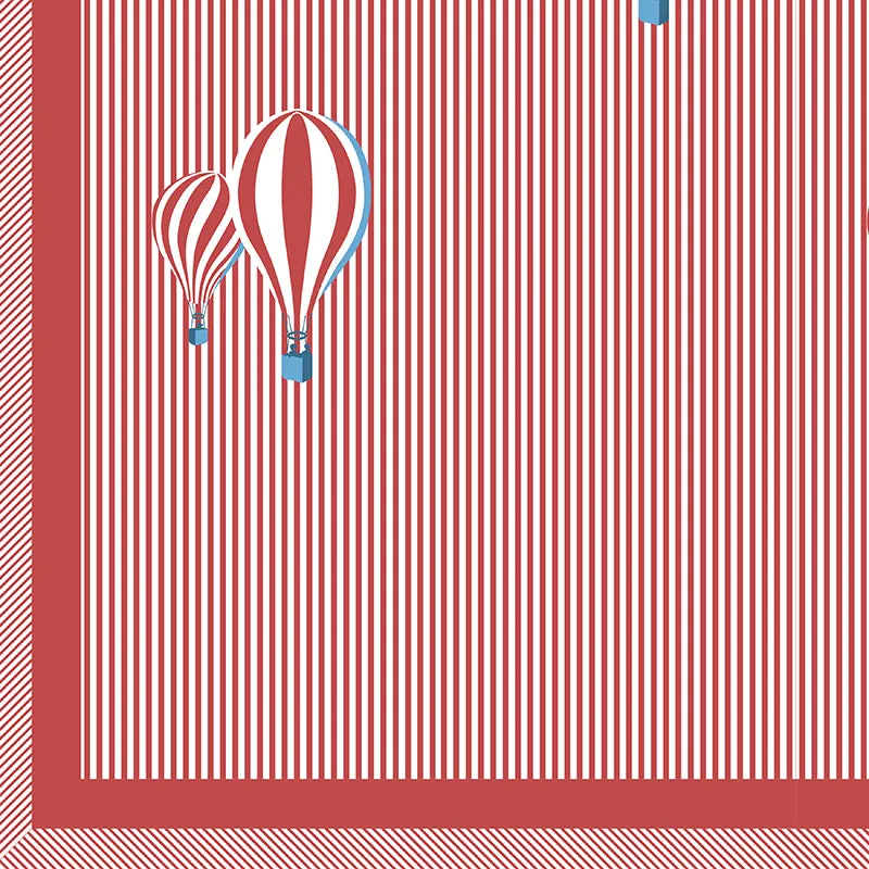 Illusion Stripey Balloon Cotton Bedsheet (Red) - 200 TC media 3