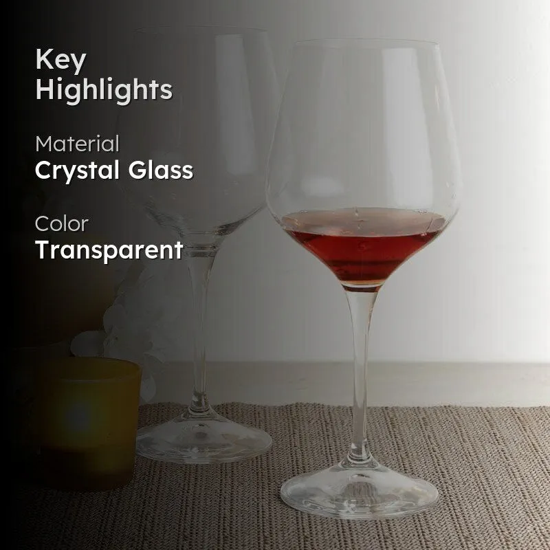 Nova Bohemia Crystal Red Wine Glasses (540 ML) - Set Of Six media 2