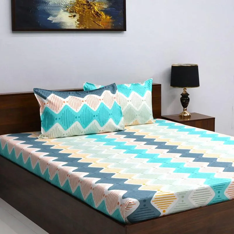 Keya Zig Zag Microfiber Bedsheet - 110 GSM media 3