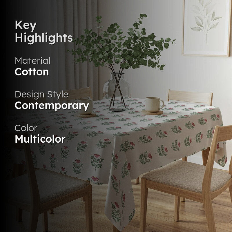Urban Space Rosava Pink Cotton Table Cover media 2