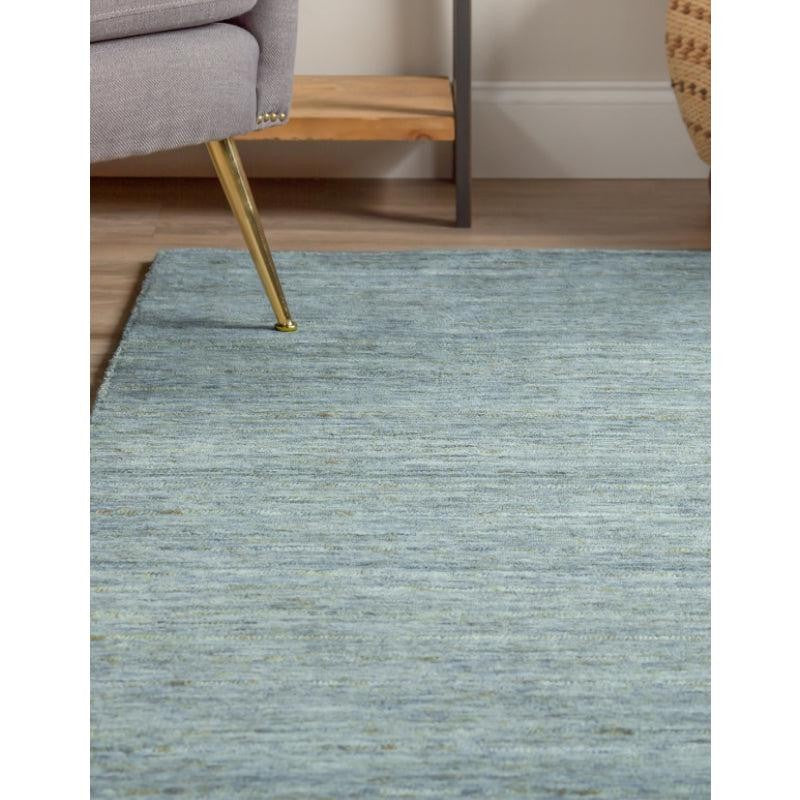 Leyla Hand Woven Wool Rug - Teal media 5