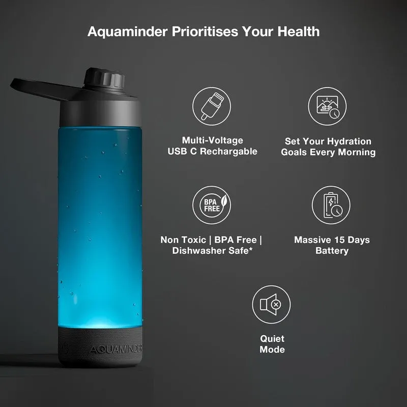 Sound and glow of Hydration Smart Water Bottle - Black (770 mL) media 1