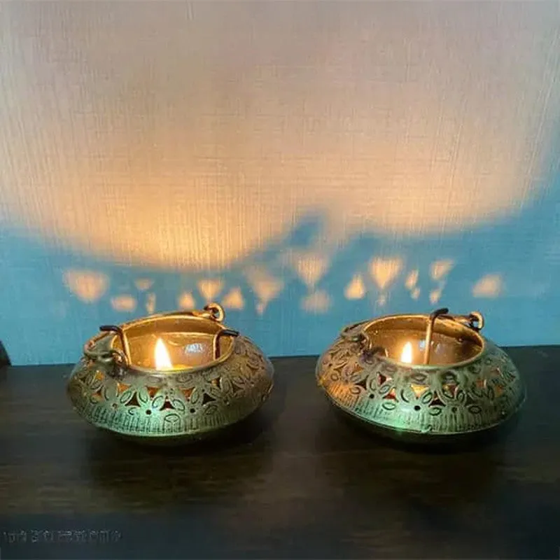 Auspicious Tea Light Candle Holder - Set Of Two media 4