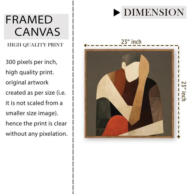 Geo Figurine Canvas Wall Art With Frame media 9