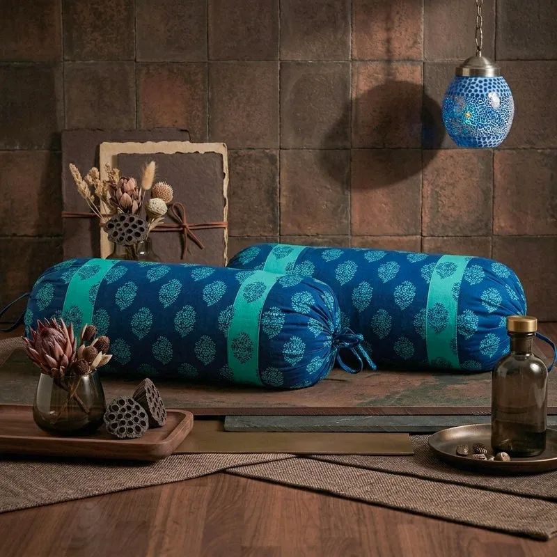 Swayam Sky Bolster Cover - Set Of Two media 4
