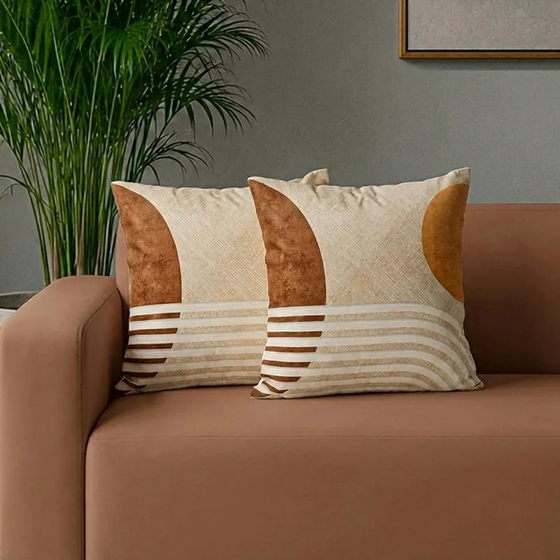 The Rising Sun Printed Cushion Cover - Set Of Two media 1