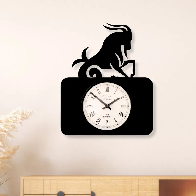 Beast Steel Analog Wall Clock - Black media 1