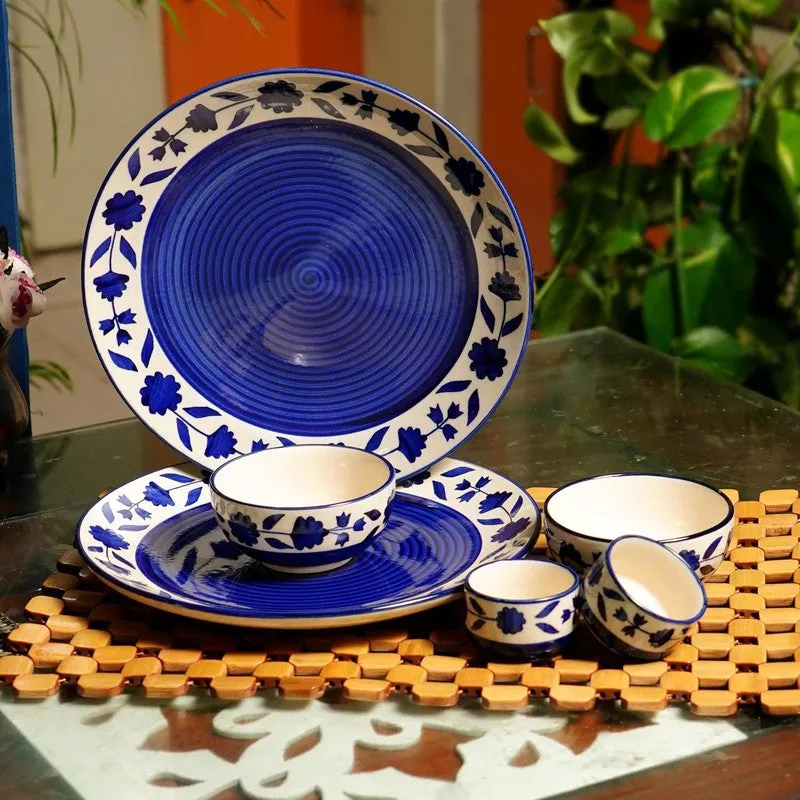 Clayora Miro Ceramic Dining Set (Blue) - 6 Piece Set media 1