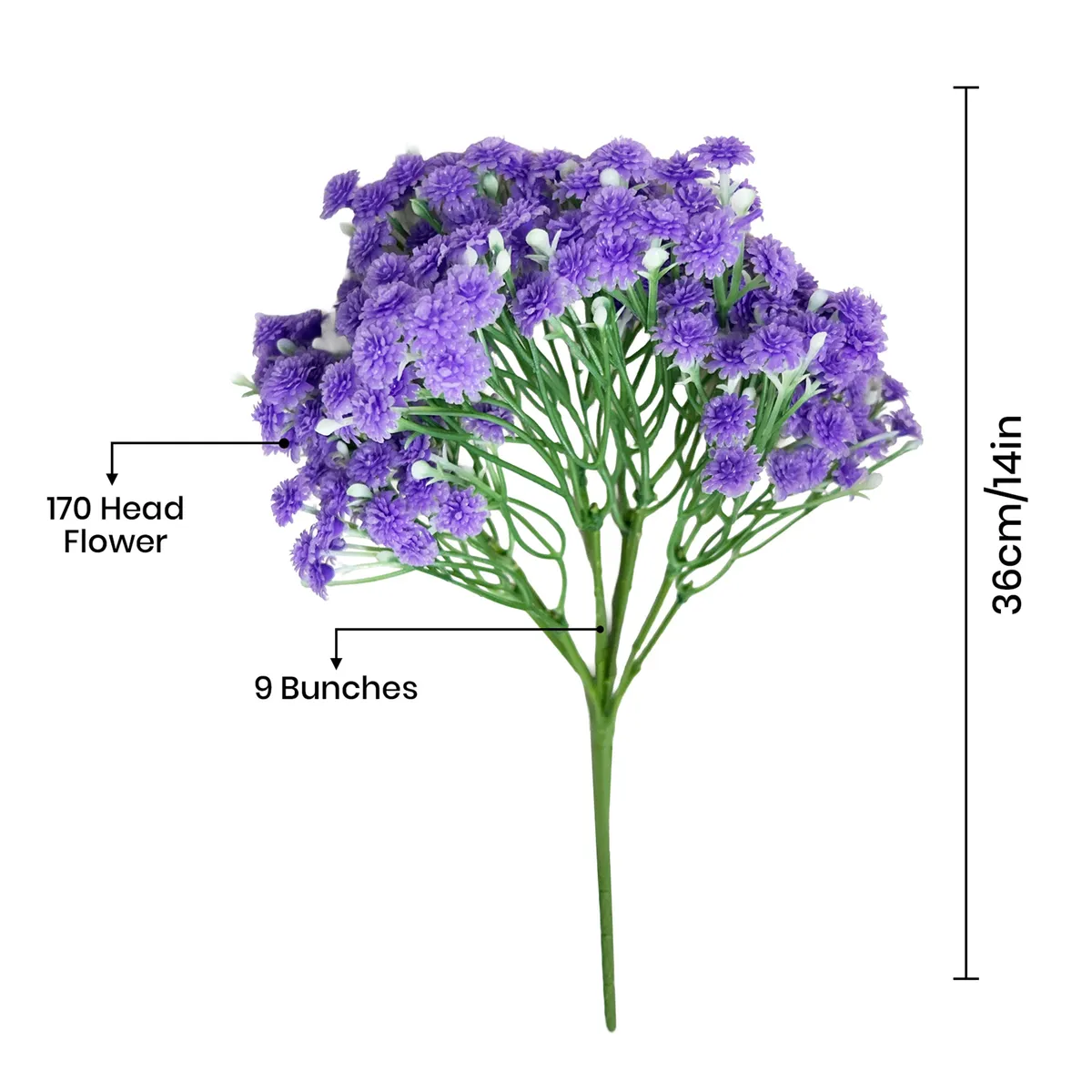 Gypsophila Artificial Flower - Set Of Two media 7