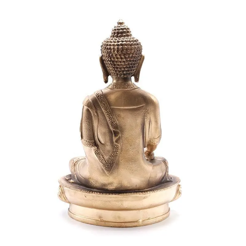 Buddha In Mudra Statue- Bronze media 3