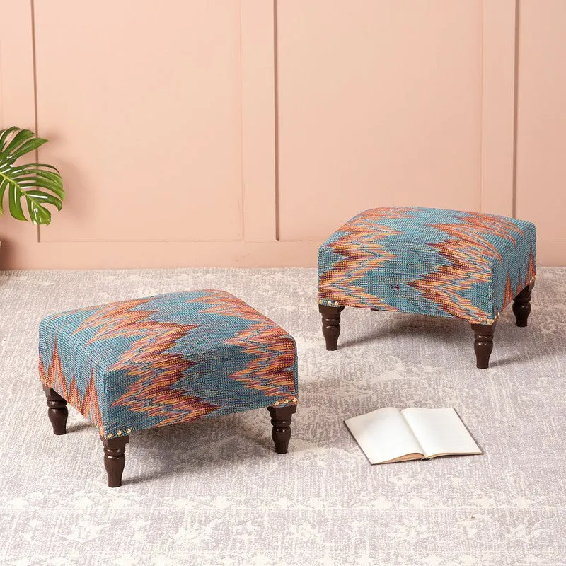 Pebble Cotton Ottomans - Set Of Two media 1
