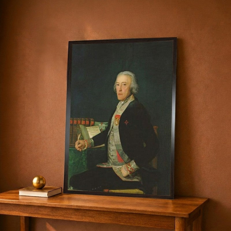 Portrait of Felix Colon De Larriategui 1794 Canvas Wall Painting - 9 x 12 Inches