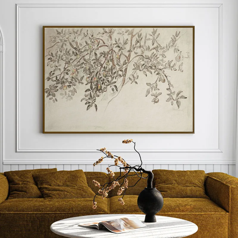 Etched Vines Wood Wall Art With Frame media 1