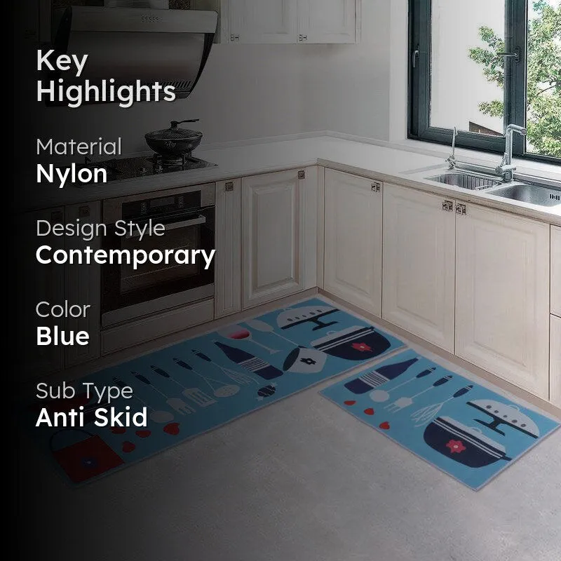 Classy Cook Kitchen Nylon Runner Rug - Set Of Two media 2