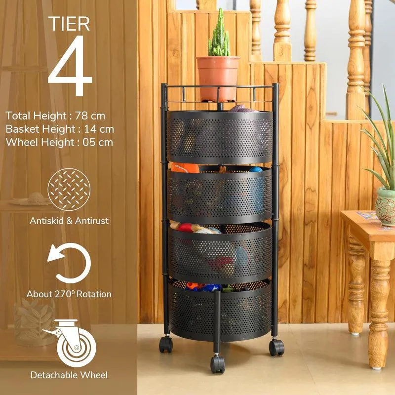 Meso Four Tier Storage Rack With Wheels media 5